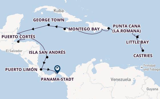 Karibik ab Fort de France, Martinique auf der VASCO DA GAMA