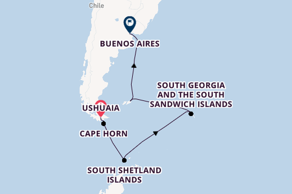 South America from Ushuaia, Argentina with the HANSEATIC spirit