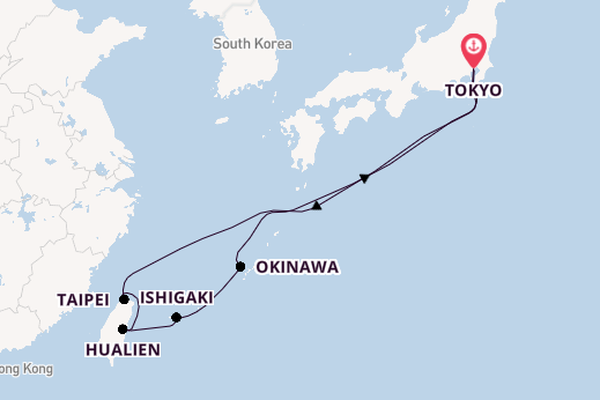 East Asia from Tokyo, Japan with the Diamond Princess