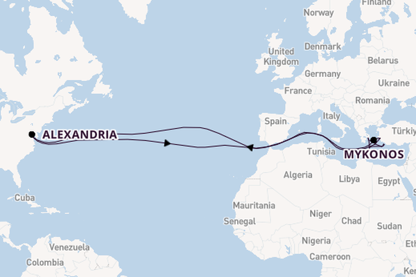 Transatlantic from United Kingdom with the Scarlet Lady
