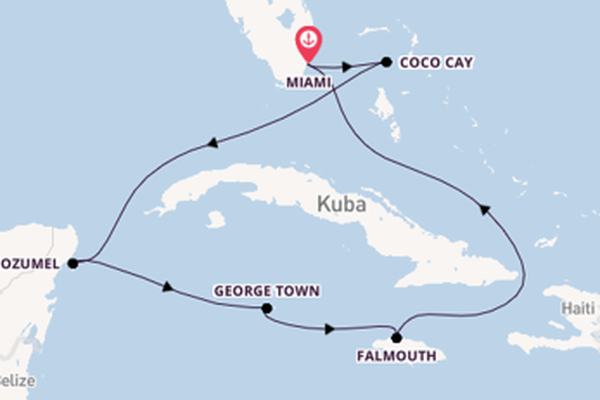Westliche Karibik ab Miami, Florida, USA auf der Celebrity Beyond