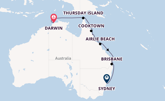 Australië vanaf Darwin, Australië met de Seven Seas Navigator