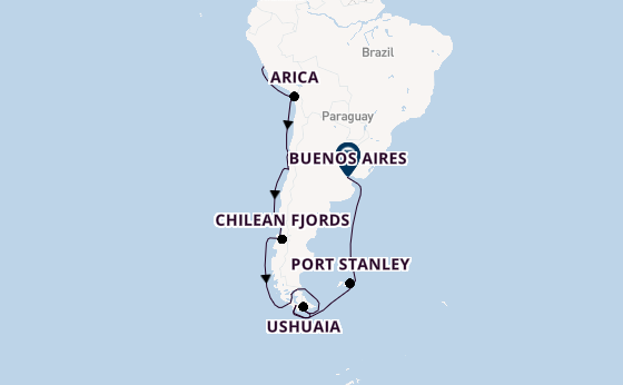 South America from Callao (Lima), Peru with the Silver Ray