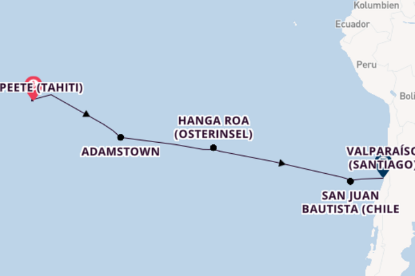 Polynesien ab Papeete (Tahiti), Französisch-Polynesien auf der VASCO DA GAMA