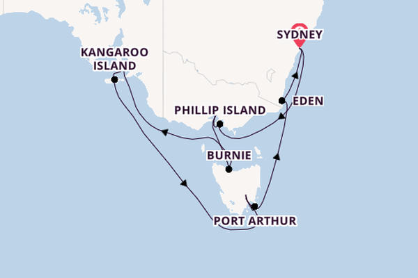 Australia from Sydney, Australia with the Noordam