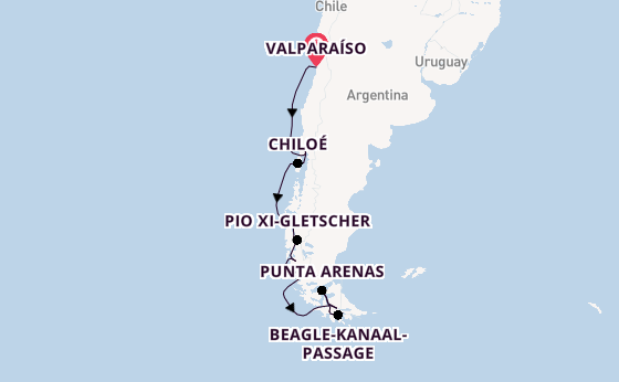 Zuid-Amerika vanaf Valparaíso, Chili met de HANSEATIC inspiration