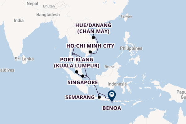 South East Asia from Hong Kong, China with the Viking Orion