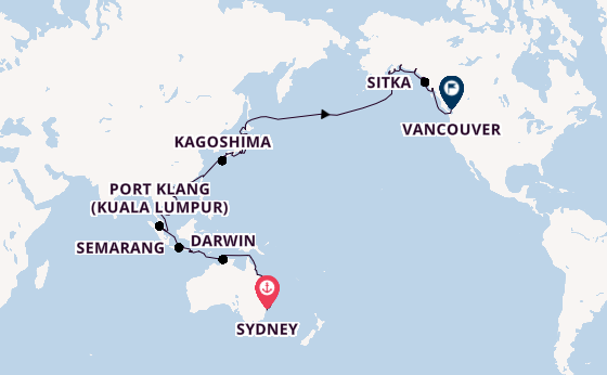 Transpacific from Sydney, Australia with the Viking Venus