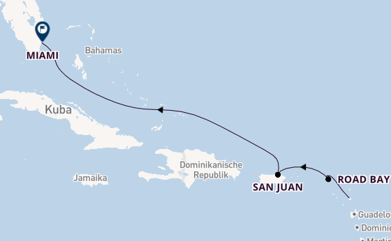 Karibik ab St. John's, Antigua und Barbuda auf der EXPLORA I