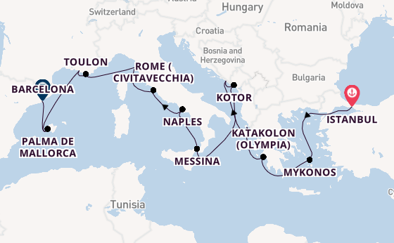 Mediterranean Sea from Istanbul, Turkey with the Allura