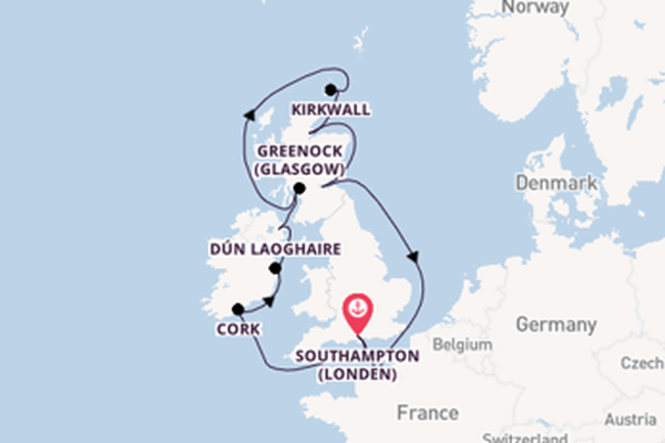 Geniet van een 13daagse cruise naar Southampton (Londen)