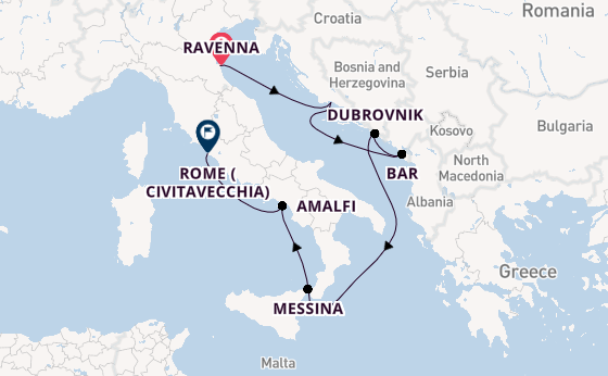 Mediterranean from Ravenna, Italy with the Explorer of the Seas
