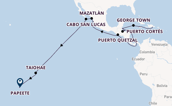Midden-Amerika vanaf Santo Domingo, Dominicaanse Republiek met de VASCO DA GAMA