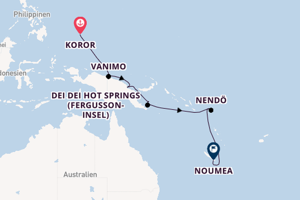 Südsee ab Koror, Palau auf der HANSEATIC inspiration