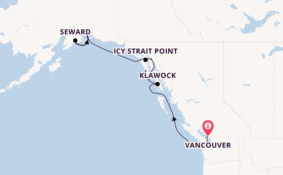 Alaska vanaf Vancouver, Canada met de Azamara Pursuit