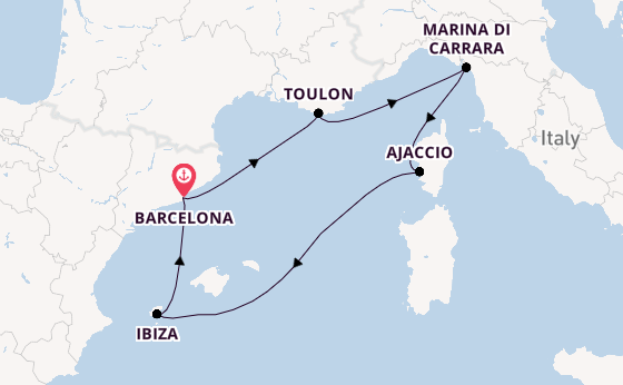 French Riviera, Italy & Ibiza Overnight