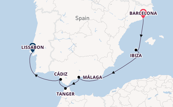 Westelijke Middellandse Zee vanaf Barcelona, Spanje met de Explora V