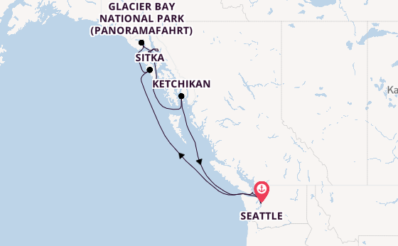 Alaska ab Seattle, USA auf der Norwegian Joy