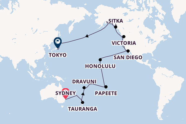 Circle Pacific Liner Sydney to Tokyo
