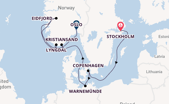 Norway from Stockholm, Sweden with the MSC Magnifica
