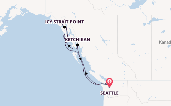 Alaska ab Seattle, USA auf der Norwegian Joy
