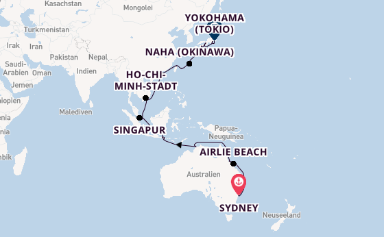 Australien ab Sydney auf der Azamara Pursuit