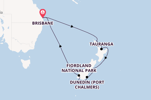 New Zealand from Brisbane, Australia with the Grand Princess