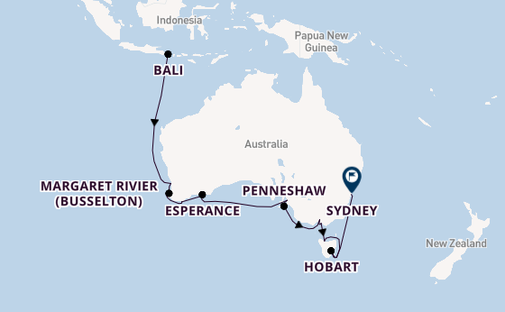 Australië vanaf Bali, Indonesië met de Marina