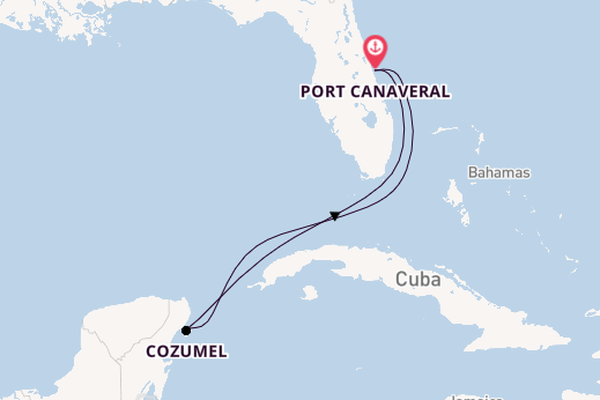 Western Caribbean from Port Canaveral, Florida with the Adventure of the Seas