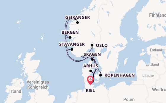 Norwegen ab Kiel, Deutschland auf AIDAnova