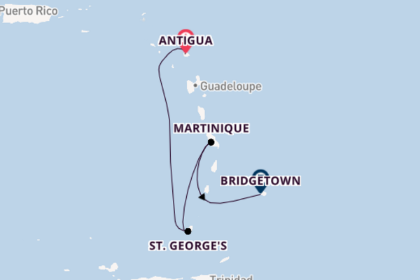 Southern Caribbean From Antigua with the Arvia