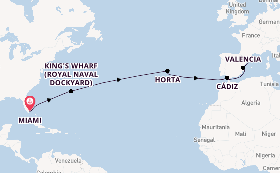 Transatlantic from Miami, Florida with the Seven Seas Voyager