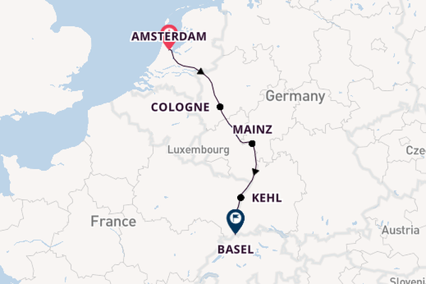 Rhine River, Europe from Amsterdam, Netherlands with the Avalon Vista