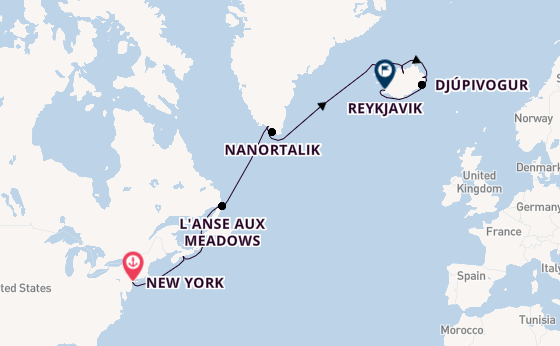 Transatlantic from New York, USA with the Viking Mars