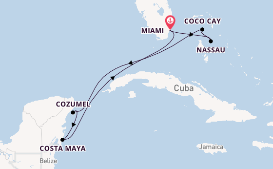 Allure of Bahamas & Mexico With Miami Stay