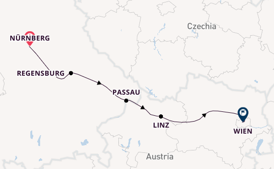 Donau vanaf Nürnberg, Duitsland met de VIVA ENJOY