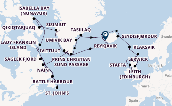 trans-Atlantisch vanaf Belfast, Noord-Ierland met de Sabourn Venture 