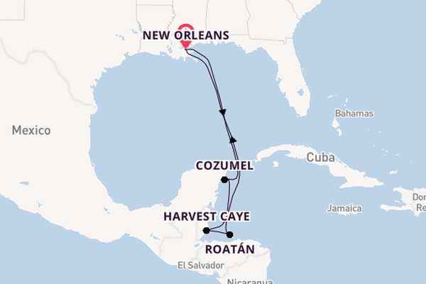 Western Caribbean from New Orleans, Louisiana with the Norwegian Breakaway
