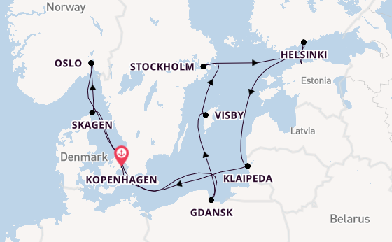 Noorwegen vanaf Kopenhagen, Denemarken met de Regal Princess