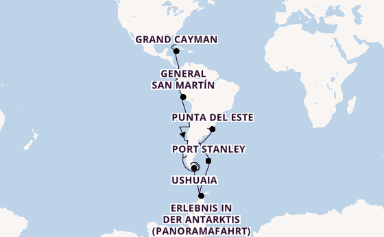 Südamerika ab Fort Lauderdale (Port Everglades), USA auf der Zaandam