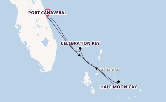 Karibik ab Port Canaveral, USA auf der Carnival Glory