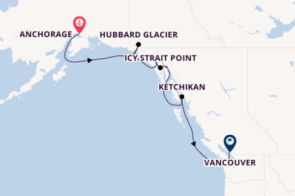 Alaska & West Canada from Anchorage, Alaska with the Discovery Princess