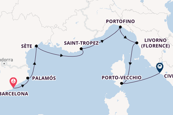 Western Mediterranean from Barcelona, Spain with the Allura