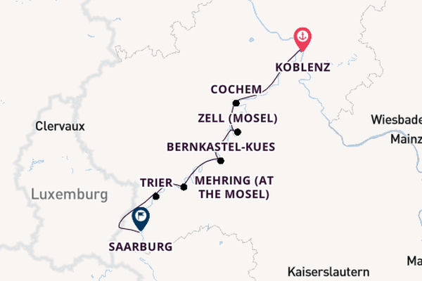 Rad und Schiff Reise - Von Koblenz nach Saarburg