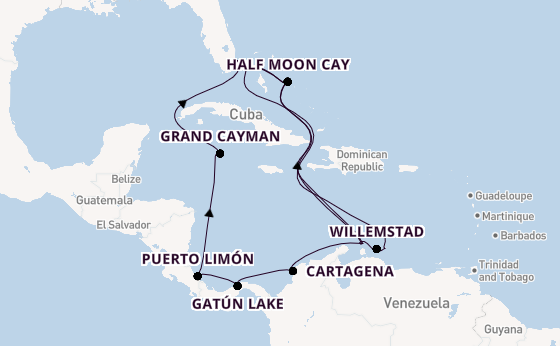 Caribbean vanaf Fort Lauderdale, Verenigde Staten met de Nieuw Amsterdam