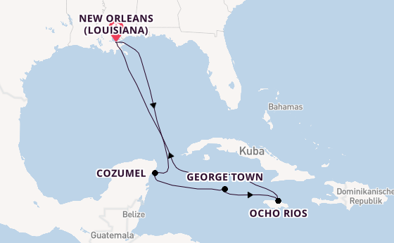 Westliche Karibik ab New Orleans (Louisiana), USA auf der Mariner of the Seas