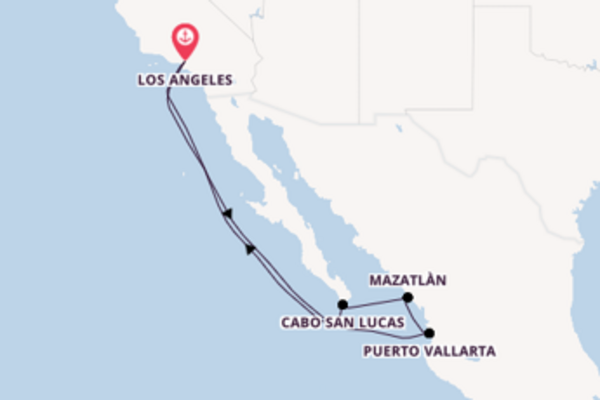 Cruise naar Los Angeles via Puerto Vallarta
