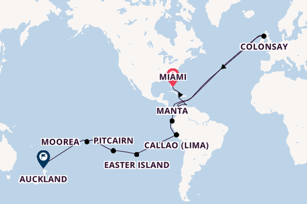 World Cruise from Miami, Florida with the Azamara Onward