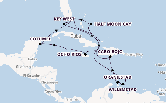 Caribbean vanaf Miami, Verenigde Staten met de Zuiderdam