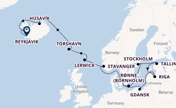 Arctic Ocean from Copenhagen, Denmark with the Seabourn Quest